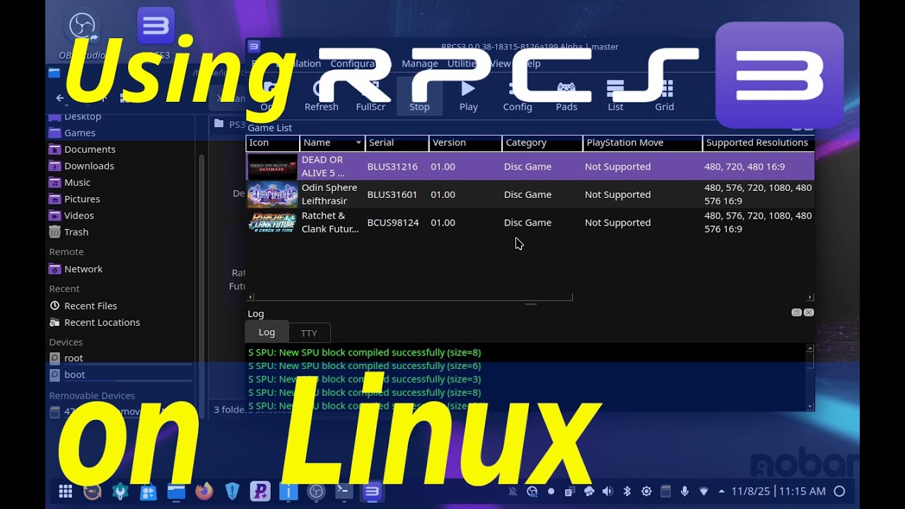Using RPCS3 - PS3 Emulator - on Linux - YouTube
