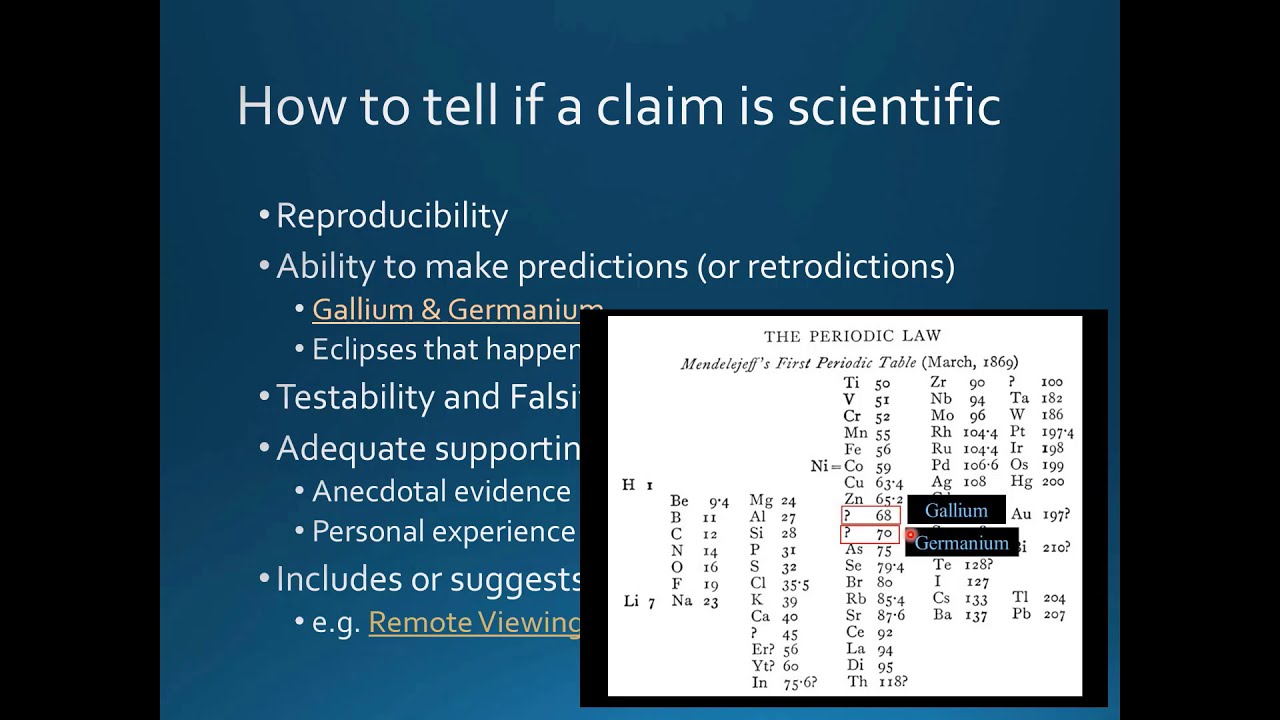 Which Factor Is Found In A Scientific Claim Lecture 7.2 - Criteria for Scientific Claims - YouTube