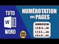 Comment insrer des numros de pages diffrents dans un document word