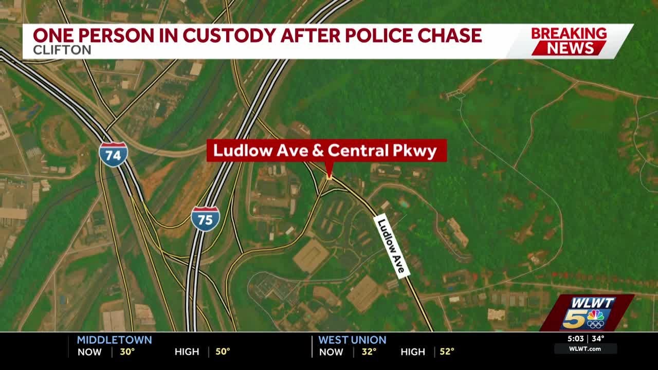 Police: 1 in custody after police chase ends in Clifton - YouTube