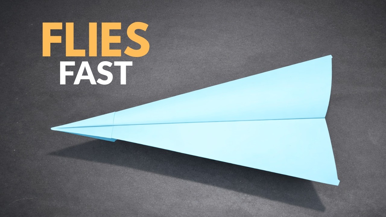 How to Make the Fastest Paper Airplane Easy - Paper Plane Jet Fighter Easy