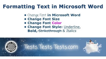 Formatting Text in Word - Change Font, Font Size, Font Color, Underline, Bold, Italics