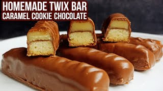 Homemade TWIX Bars Recipe: Irresistible Caramel Cookie Chocolate Delight