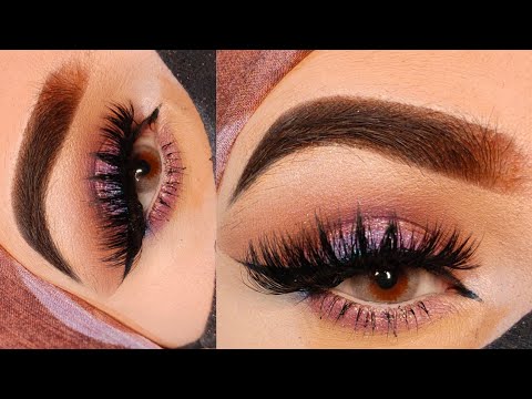 Purple glam eyemakeup tutorial||party eyemakeup tutorial||Ayesha Licious