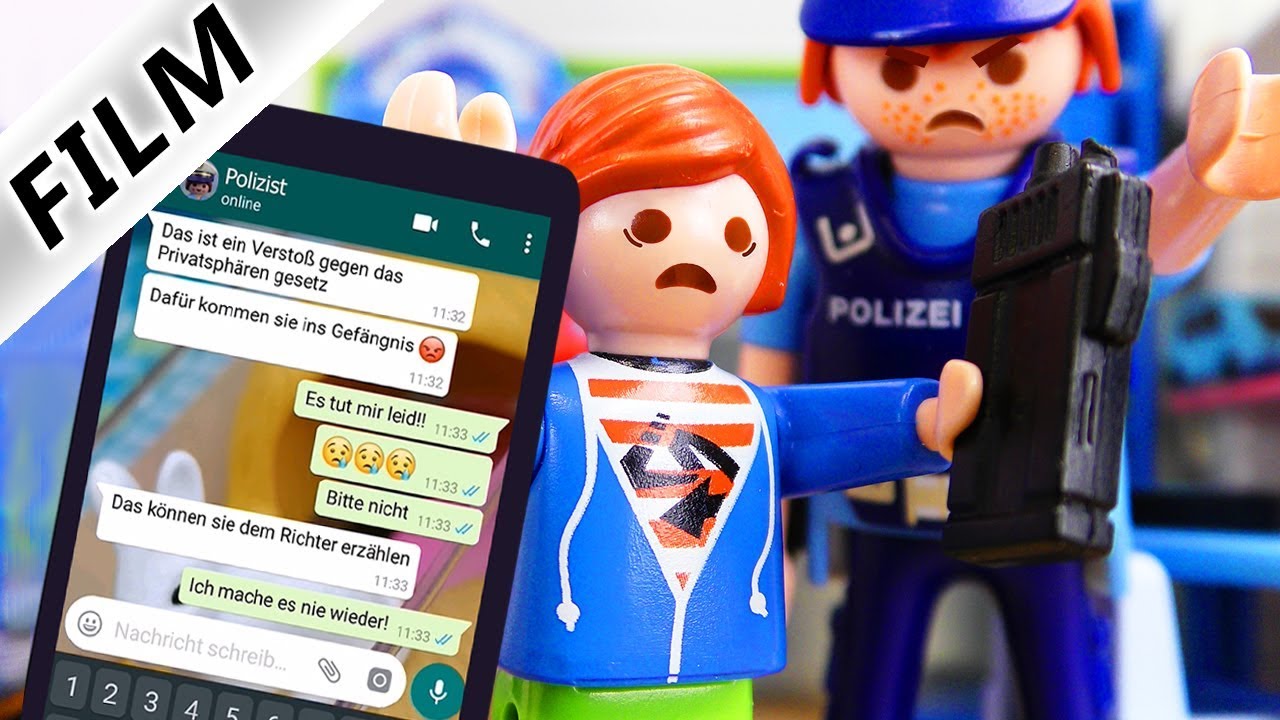 Playmobil Film Deutsch WHATSAPP NACHRICHTEN VON DER POLIZEI AN JULIAN! INS GEFÄNGNIS? Familie Vogel