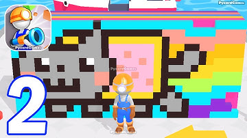 Block Crusher: Break The Wall - Gameplay Walkthrough Part 2 Stickman Block Crusher- Android Gameplay