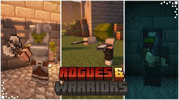Rogues & Warriors (Minecraft Mod Showcase/Tutorial) | Expanded Combat,  Armor, Skills & Weapons
