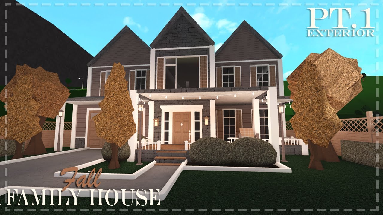 BLOXBURG | Fall Family House | Pt.1 | Exterior | 30k | House Build ...