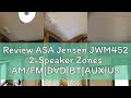 Review ASA Jensen JWM452 2-Speaker Zones AM/FM|DVD|BT|AUX|USB Bluetooth Wall Mount Stereo, Front USB