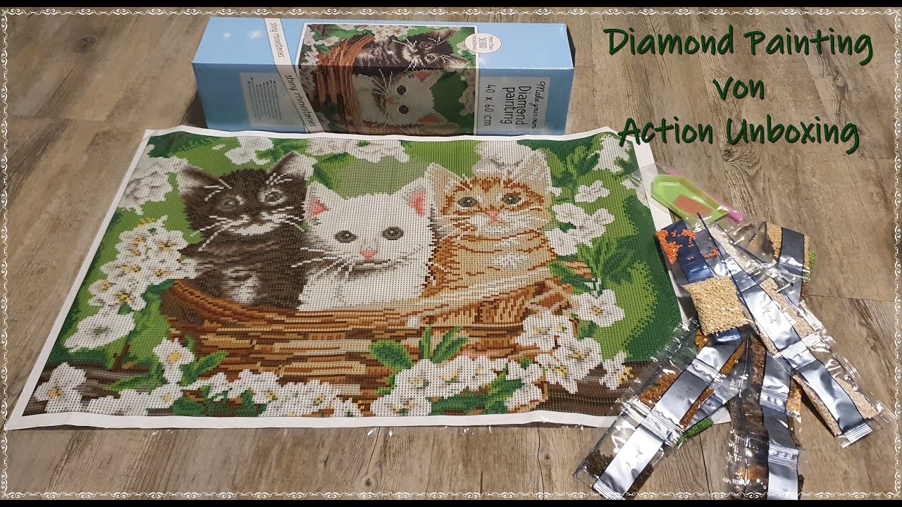 Diamond Painting Unboxing - Action 3.99€ - YouTube