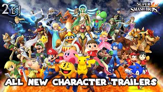 Super Smash Bros 4 - ALL New Character Trailers inc. Duck Hunt Duo + Mewtwo Reveal