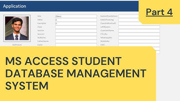 How To Create MS Access Students Database Management System For School - Part 4