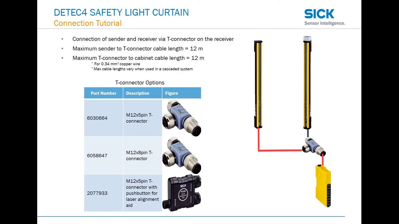 Sick Detec4 Safety Light Curtain Connection Tutorial You