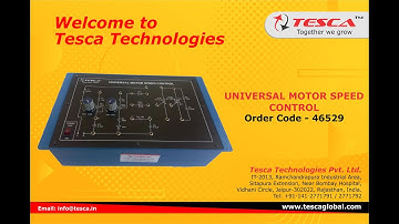 Universal Motor: Speed Control Methods | Working Principle || Tesca 46529