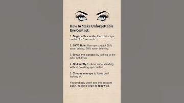 Turn every glance into connection – the secret to unforgettable eye contact✨💥secret of eye contact