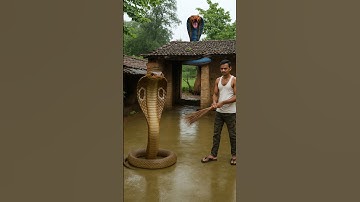 Unbelievable VFX! Man vs Giant Cobra | Viral Snake Animation | Village VFX #shorts #vfx #snake