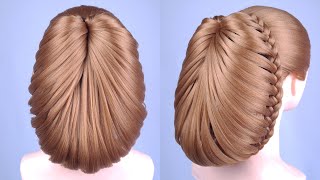 Easy And Unique Hairstyle For Wedding Or Prom | Waterfall Braid Half Up Half Down | Simple Hairstyle