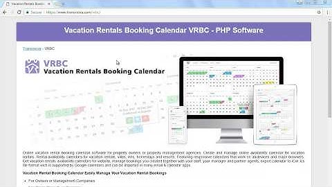 Vacation Rentals Booking Calendar VRBC Full Demo PHP Software