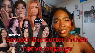Katseye members speaking their native languages | REACTION #katseye