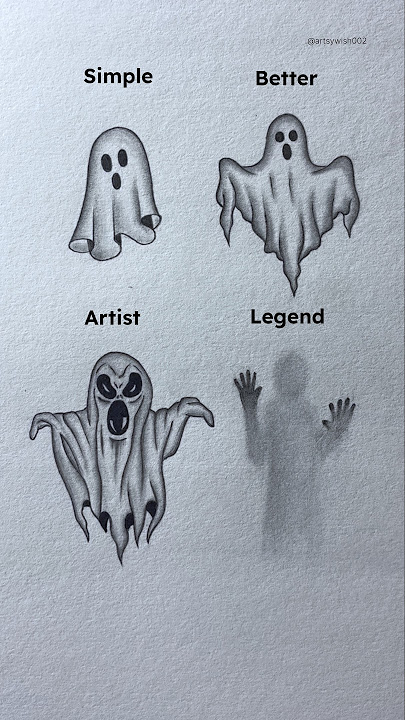 Ghost Drawing Tutorial #shorts #shortsfeed #youtubeshorts #art