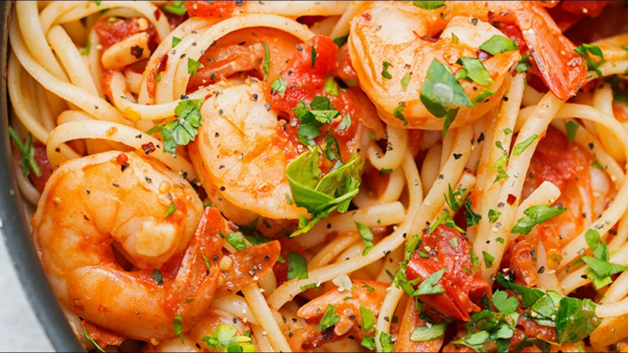 Spicy Shrimp Pasta - YouTube