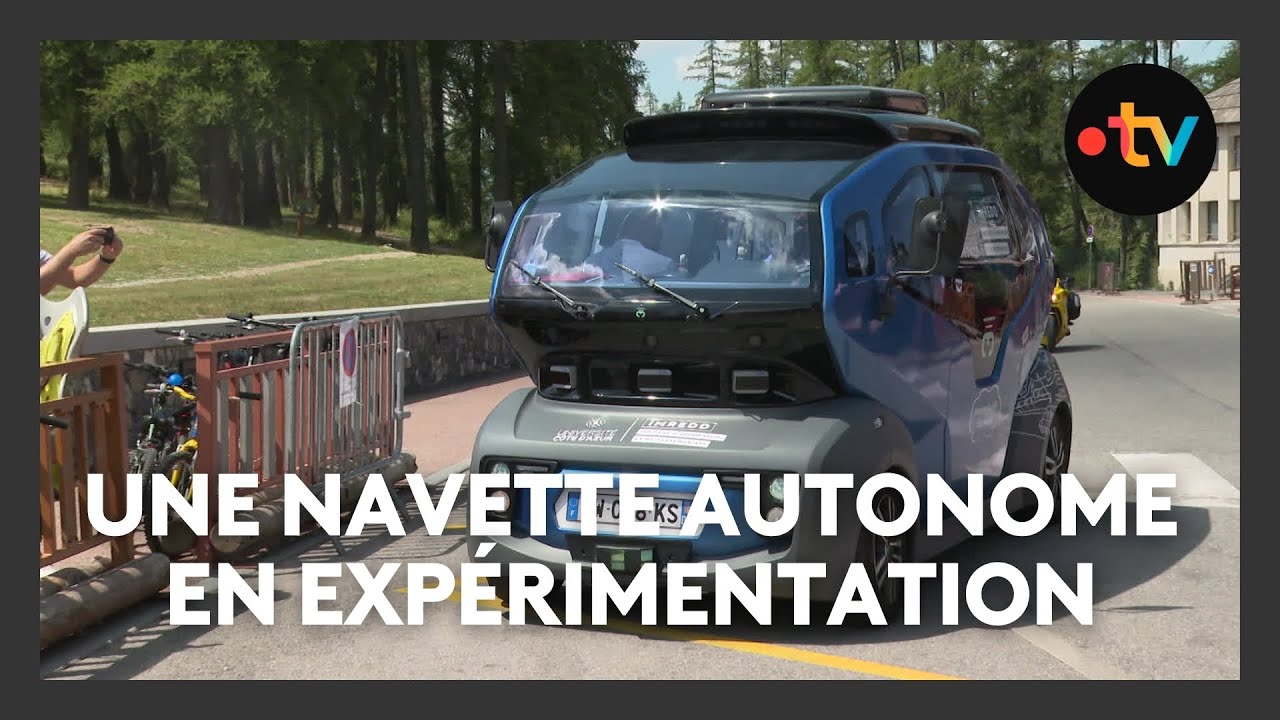 Un véhicule futuriste sans conducteur en expérimentation à Valberg