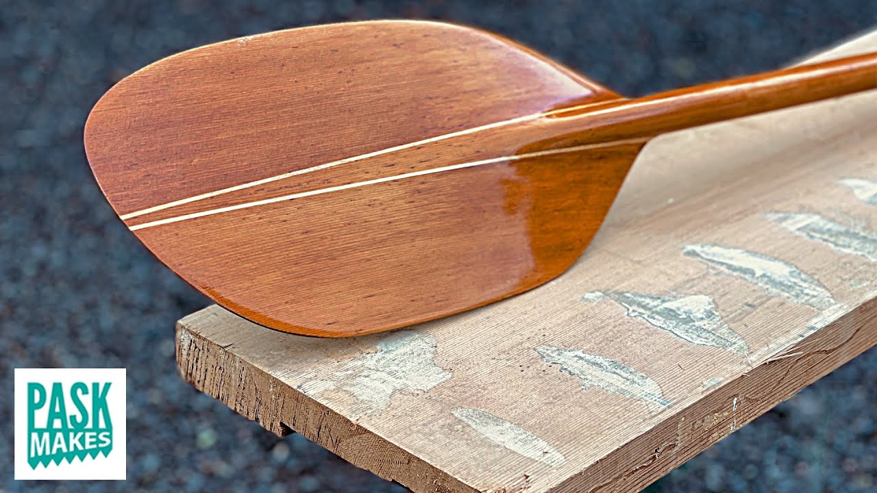 Lightweight Kayak Paddle from a Reclaimed Wooden Board 