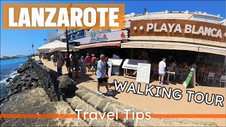 Walking Tour Lanzarote from the Port to the Monument to the sailors Playa Blanca | Insta360 X3 Pt.3