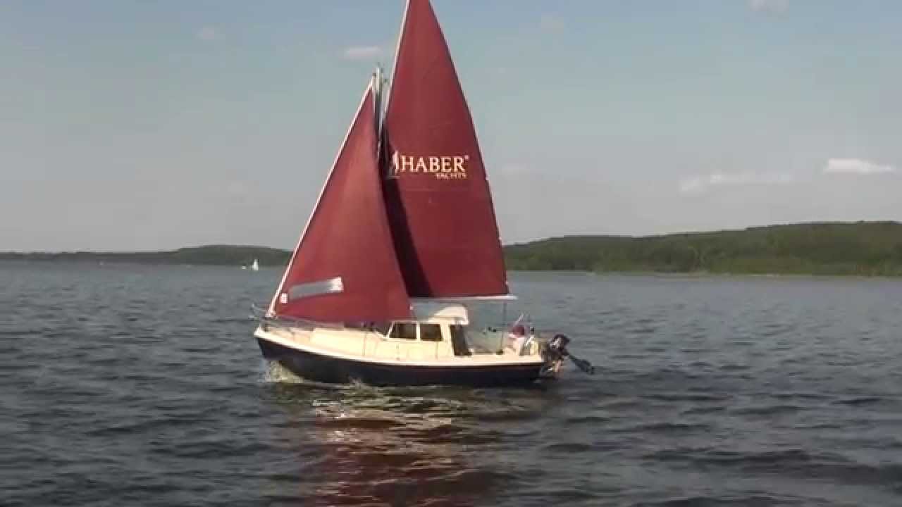 HABER 620 nice sailing in light wind on the lake YouTube