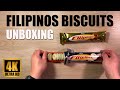 Filipinos Milk Chocolate &amp; Caramel + White Chocolate Biscuits Unboxing | 4K UHD 2160p 50fps
