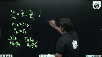 Two wires A and B are of same materials. Their length are in the ratio 3 : 4 and diameters are in...