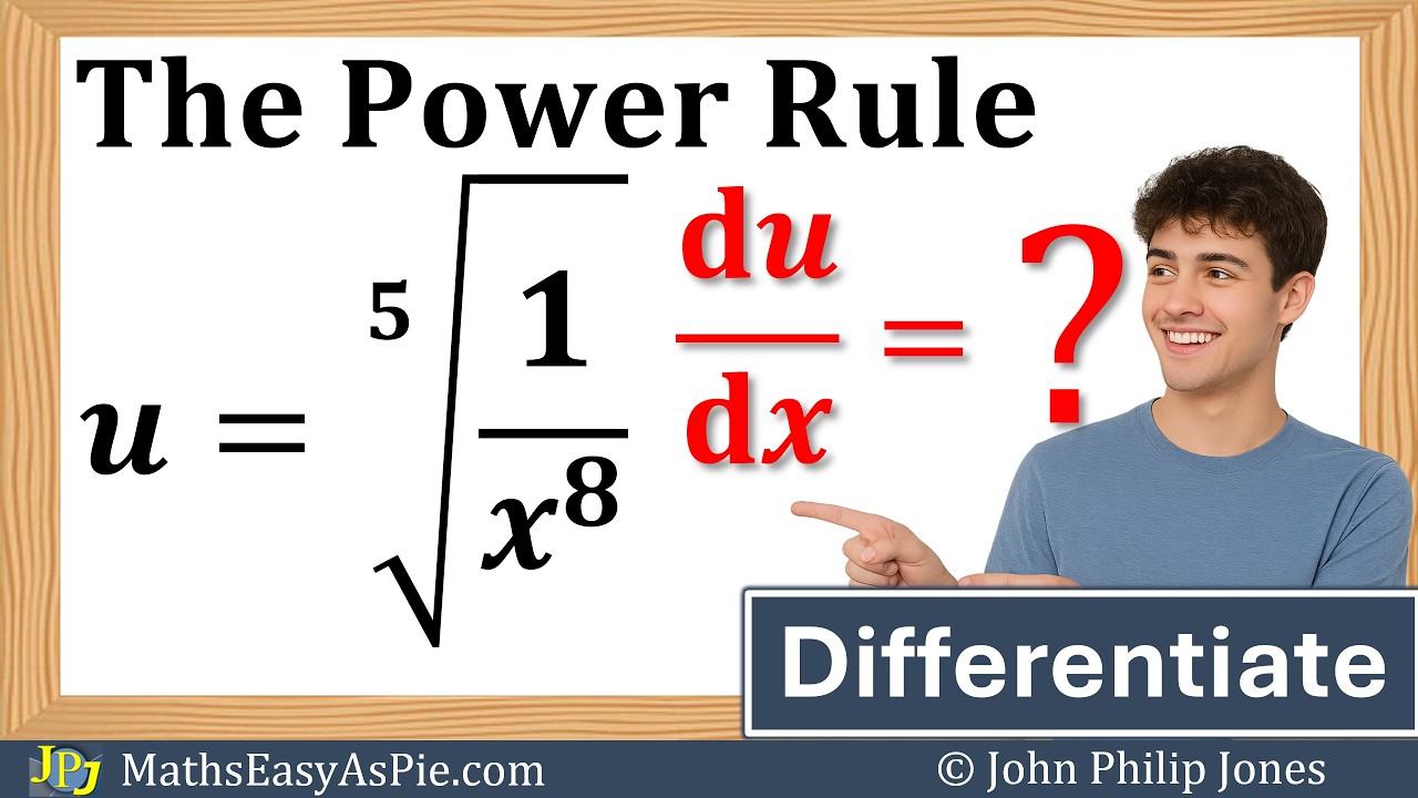 5th Root Function How to Differentiate the 5th Root of 1/x⁸ – Step-by-Step Guide - YouTube