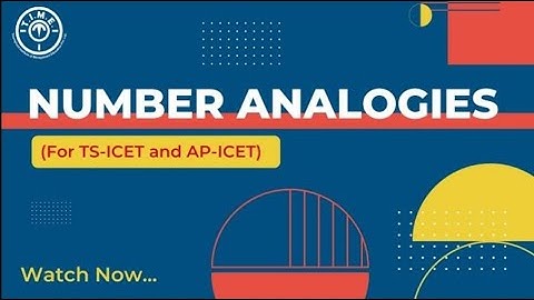 Number Analogies for TS ICET and AP ICET