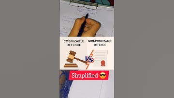 Cognizable Offences Non Cognizable | Difference