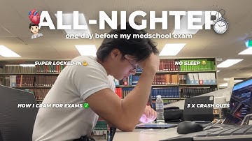 IK HEB EEN HELE NACHT DOORGEZET VOOR MIJN GENEESKUNDE EXAMEN || stampen | super stressvol | stude...