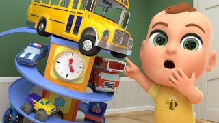 Hickory Dickory Dock | Vehicles Song | Newborn Baby Songs & Nursery Rhymes