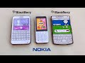 BlackBerry Bold 9900 VS NOKIA 1120 VS BLACKBERRY Q10 incoming call (stopmotion)