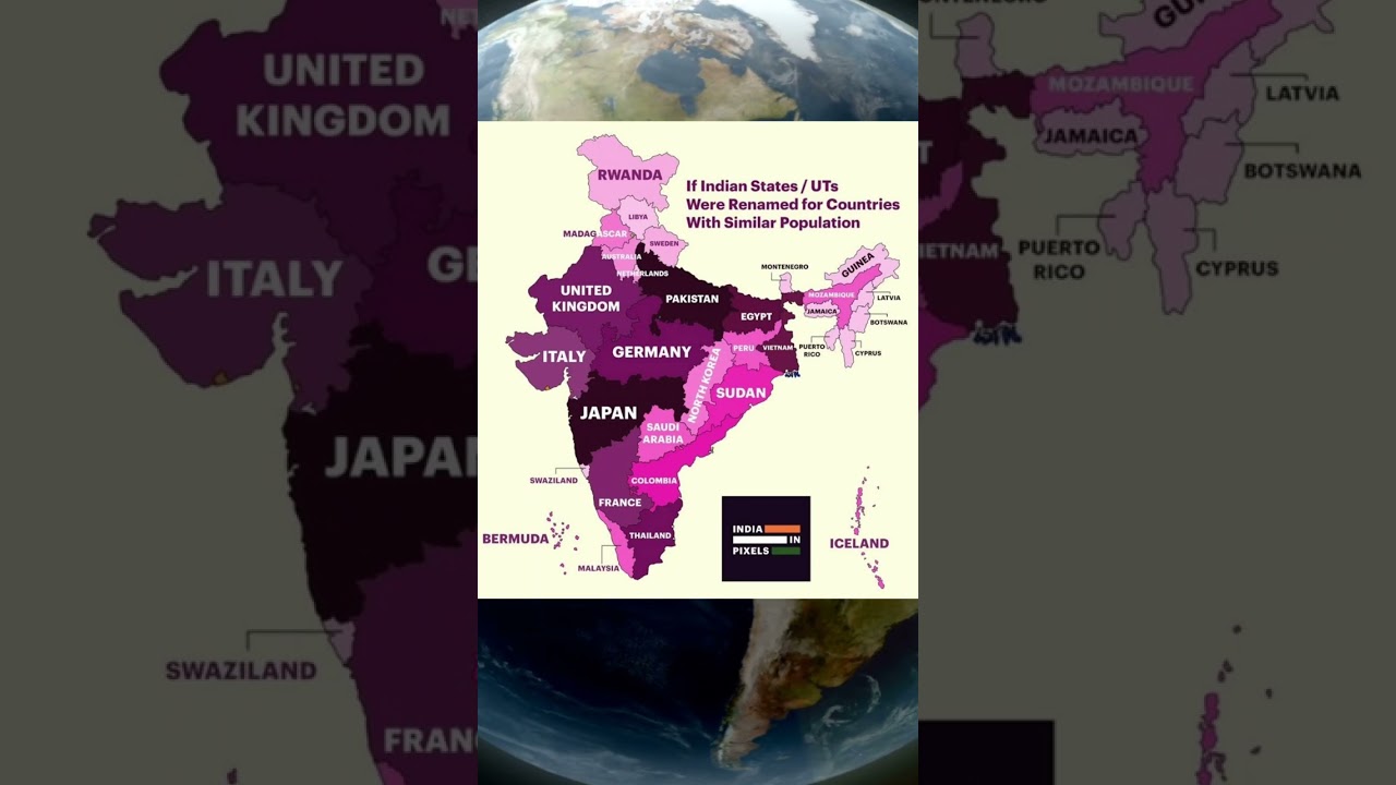 If Indian States/ Where Renamed for Countries With Similar Population?? 