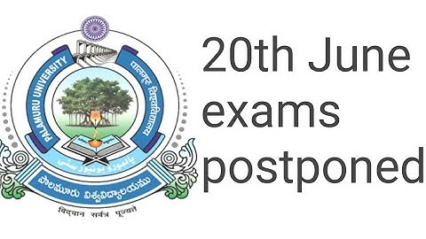 Palamuru University exams postponed in the celebration of Telangana educational day 2023/Degree Exam