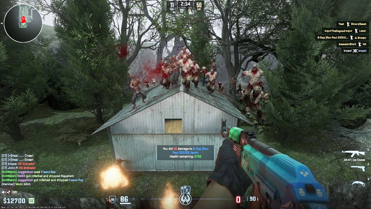 CS2 Zombie Escape ze_forestbunkers_p на сервере GFL