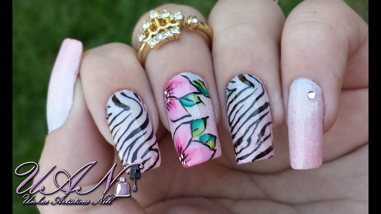 Passo a Passo Animal Print e Fores - Unhas Artísticas Nill