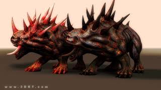 3DRT com hellhounds monsters demo