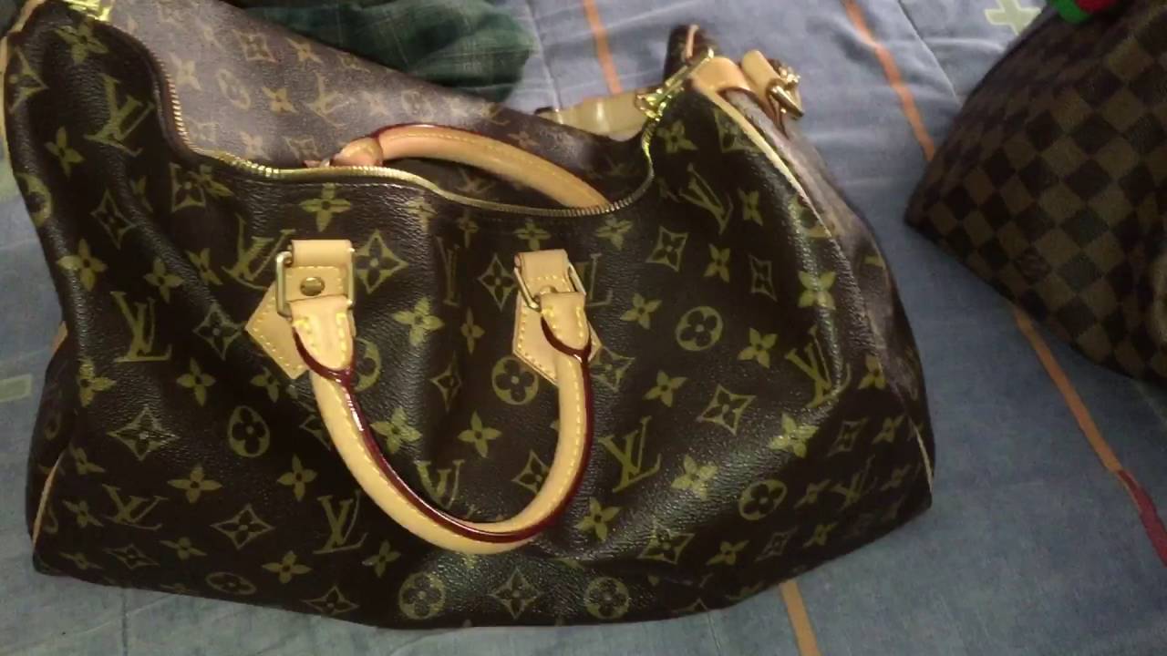 LOUIS VUITTON KEEPALL 45 SPEEDY 40 COMPARISON