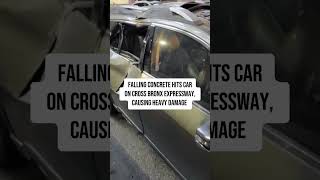 Falling concrete hits car on Cross Bronx Expressway