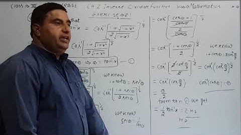 Class-12CBSE/RBSE Part-9(English Medium) Ch-2(Inverse Circular Function)