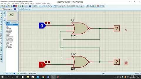Flip Flop Gerbang NOR - Proteus 8 Professional