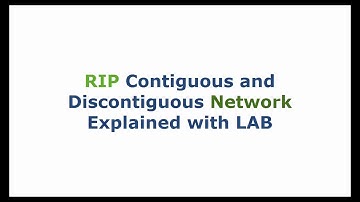 RIP contiguous and dis-contiguous Network lab