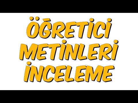 ÖĞRETİCİ METİNLERİ İNCELEME | 9.Sınıf