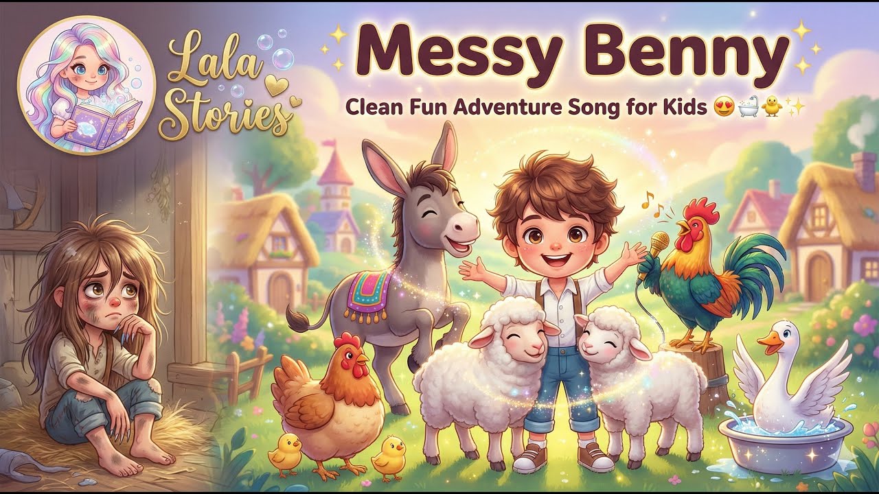 Песенка про уборку от Messy Benny 🧒🏽🛁 для детей | Приключения в ванной и друзья! ✨