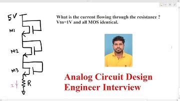 Analog Circuit Design Engineer interview_ find the current trough the resistor